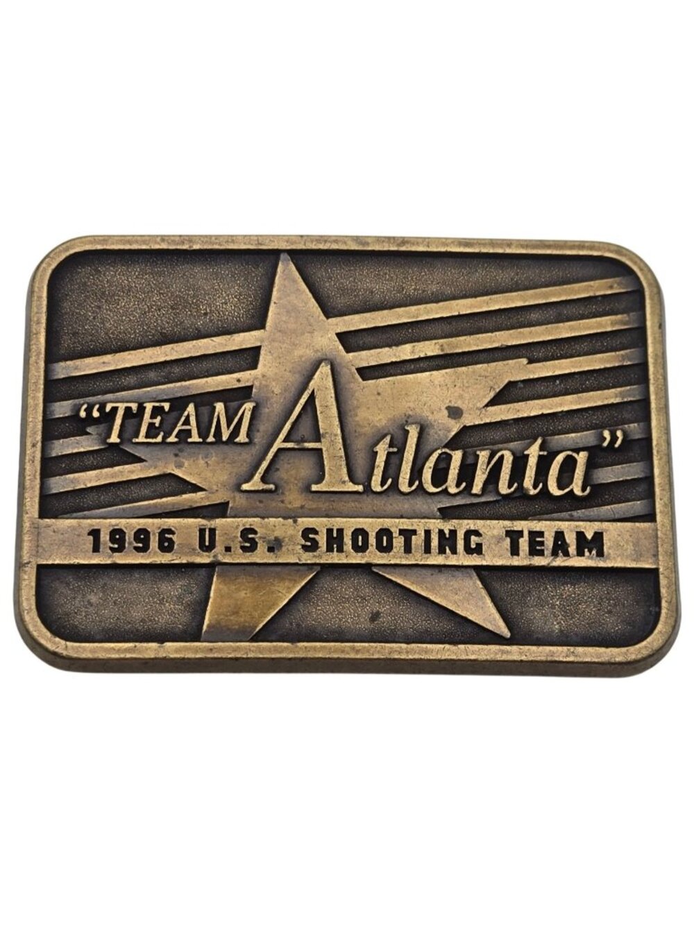 Team Atlanta Belt Buckle 1996 US Shooting Team Vintage Olympic Athletes